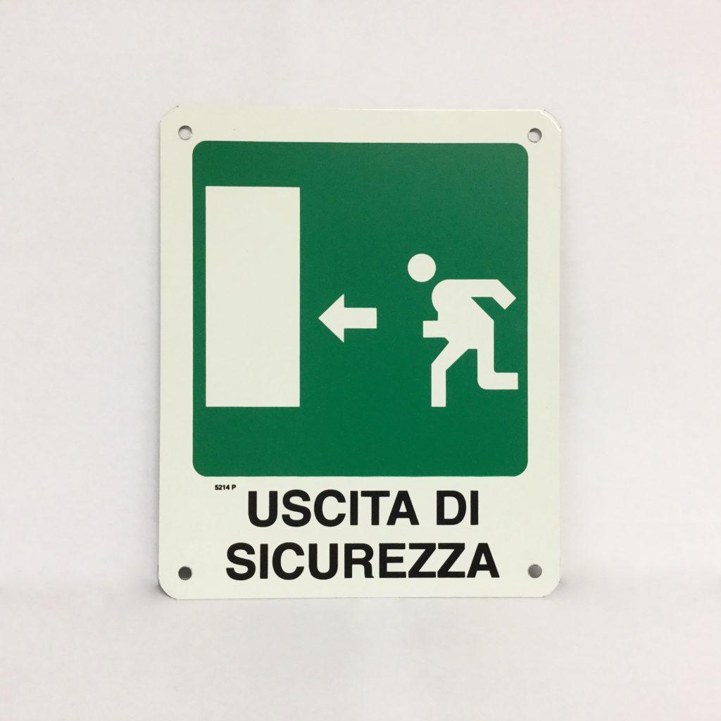 Cartello Uscita di Sicurezza Sicurezza sul